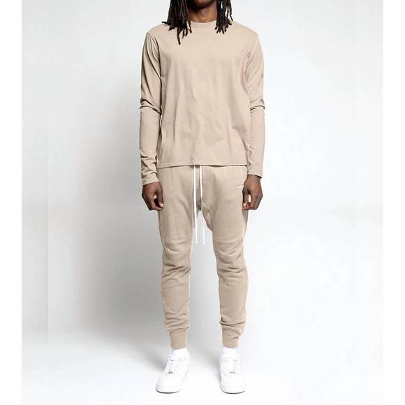 NEW TWENTY MONTREAL sunnyside brushed terry pant in mocha - Picture 1 of 1